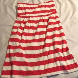 Gap pink and white tube top summer dress, size 8